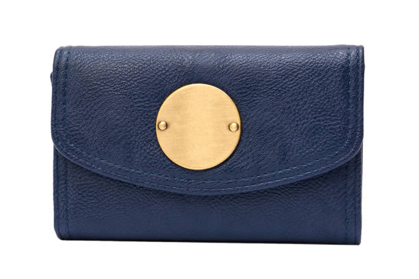 istock Blue clutch bag isolated on white background 842149134