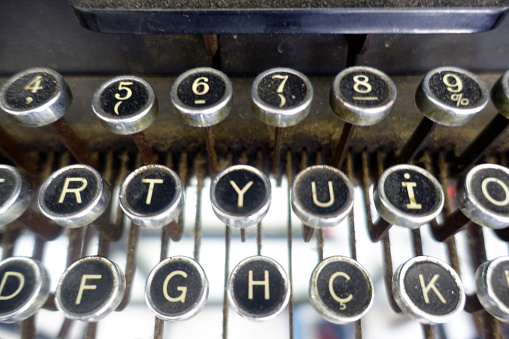old typewriter keys