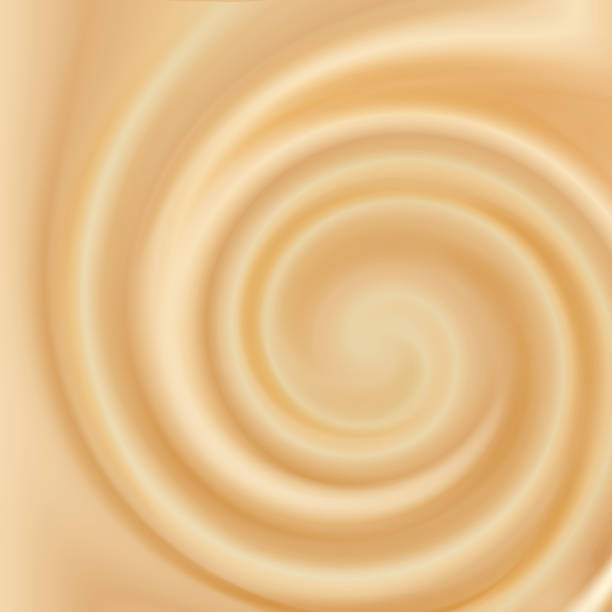 illustrazioni stock, clip art, cartoni animati e icone di tendenza di texture vorticosa caramello cremoso - swirl liquid vortex water