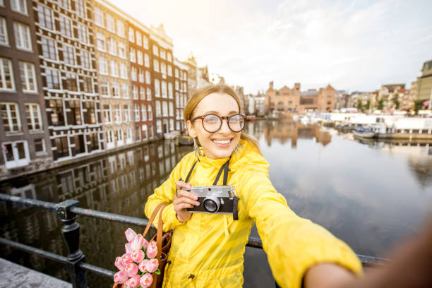 istock Woman traveling in Amsterdam 842152216