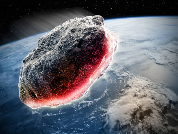 Asteroid moving trough the earth Asteroid moving trough the earth. Background image by NASA.  asteroid belt photos stock pictures, royalty-free photos & images