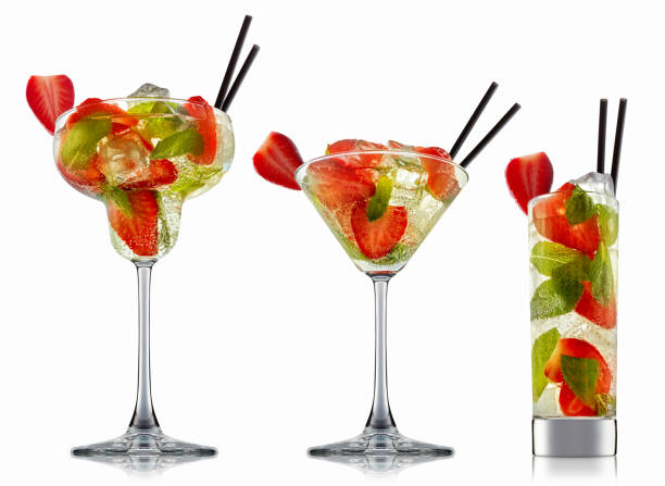 alcohol cocktail isolated on white background