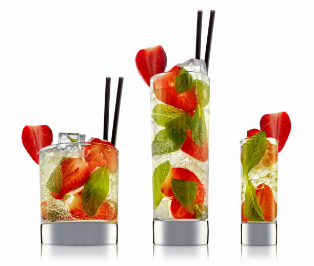 alcohol cocktail isolated on white background