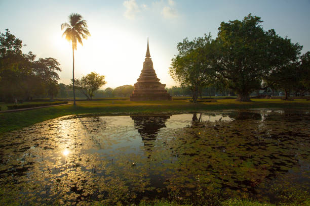 istock Sunset at Sukhothai history park 842167462