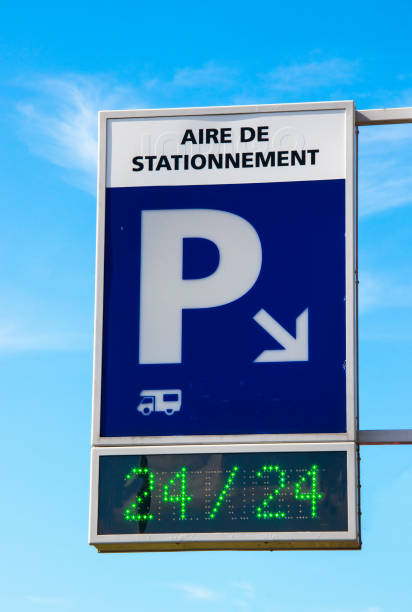 istock Parking sign camping car area 842170606