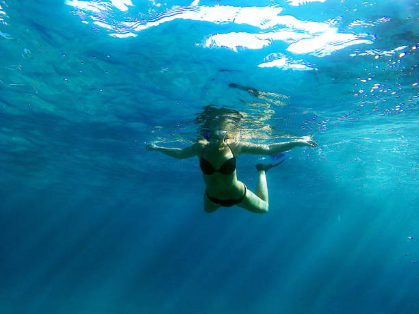 istock Snorkeling with an underwater flight 842174762