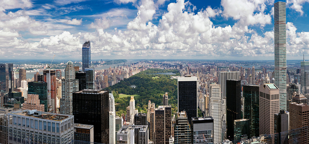 Aerial view of Central Park in Manhattan, New York City