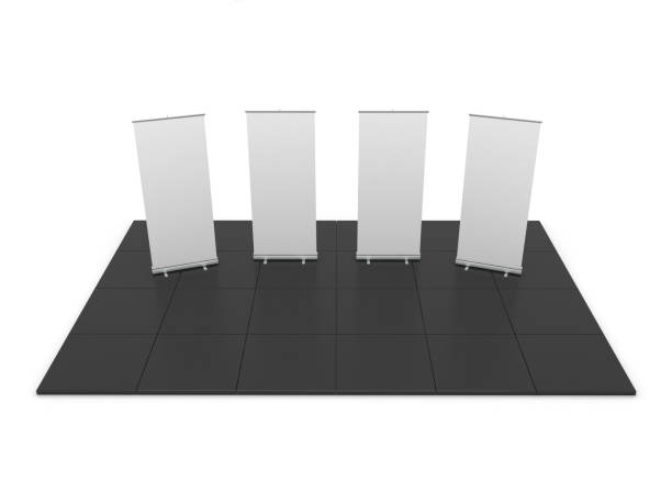 istock Blank trade show booth mock-up. 3D render 842181042