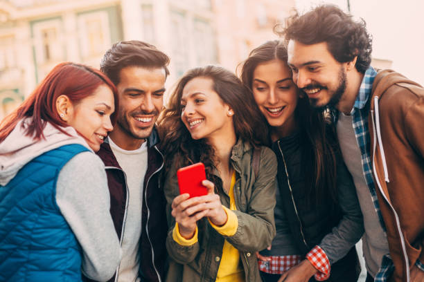 istock Friends texting in the city 842181402