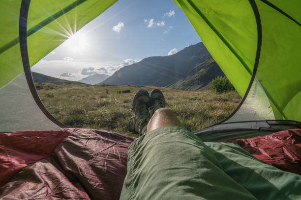 istock Personal perspective of camper in tent 842184018