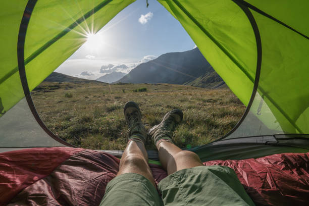 istock Personal perspective of camper in tent 842184174