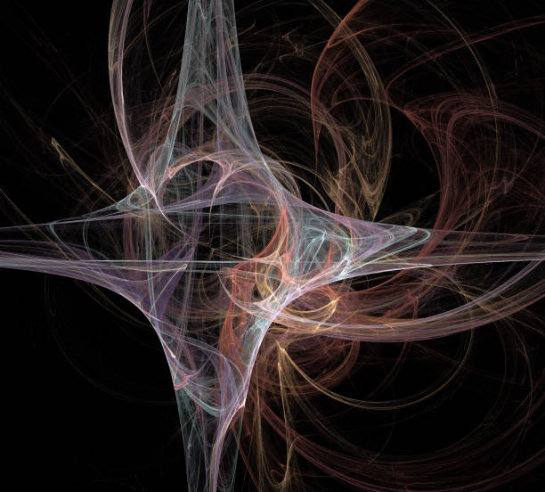 istock image of one Digital Fractal on Black Color 842190586