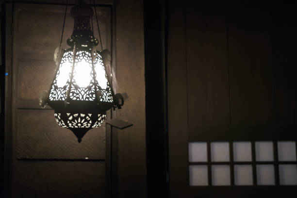 istock Romantic lamp with an Old Japanese construction. 842191532