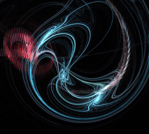 istock image of one Digital Fractal on Black Color 842192628