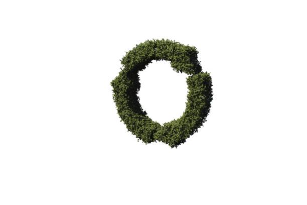 istock Recycling symbol made of leaves 842195056