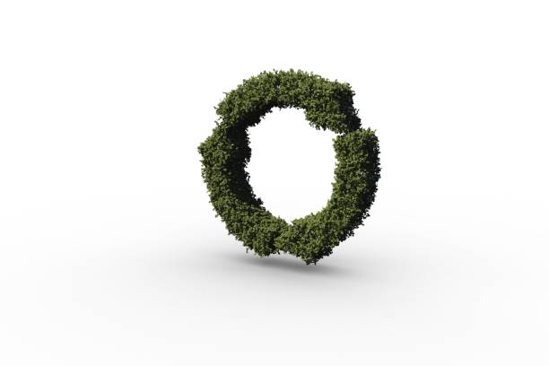 istock Recycling symbol made of leaves 842195062
