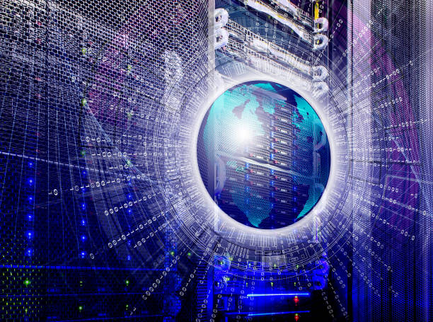 istock concept of big data around planet earth with supercomputer disk storage in modern data center 842199004
