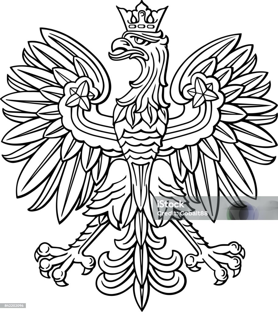 Aigle de Pologne, polonais national manteau des bras - clipart vectoriel de Pologne libre de droits