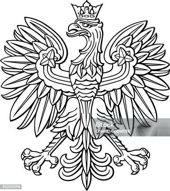 Aigle De Pologne Polonais National Manteau Des Bras Vecteurs libres de droits et plus d'images vectorielles de Pologne