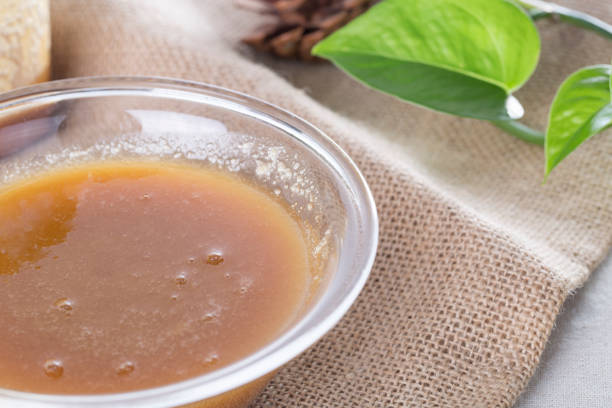 istock Honey in a glass bowl. 842202200