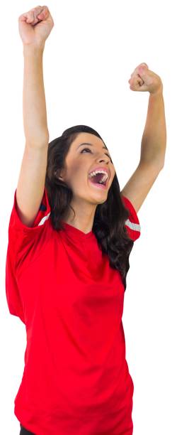 istock Cheering football fan in red 842206984