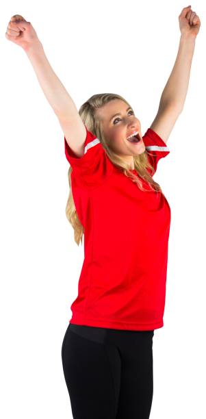 istock Cheering football fan in red 842209228