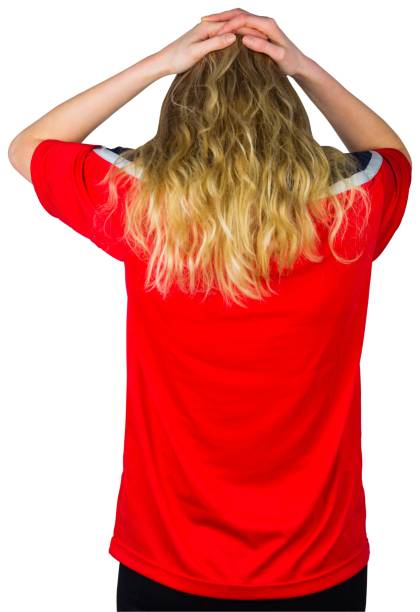 istock Disappointed football fan in red 842209320