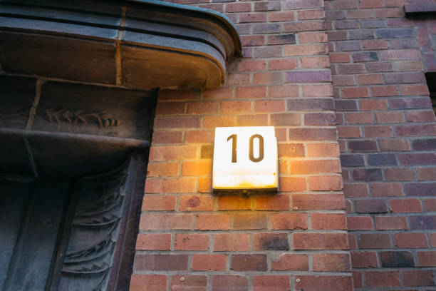 istock number ten on a door sign 842210814