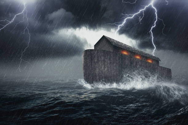 Noah's Ark Noah's Ark vessel in the Genesis flood narrative by which God spares Noah, his family, and a remnant of all the world's animals from a world-engulfing flood. noahs ark stock pictures, royalty-free photos & images