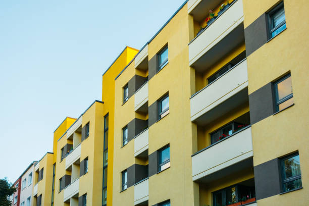 istock yellow house with white balcony 842213930