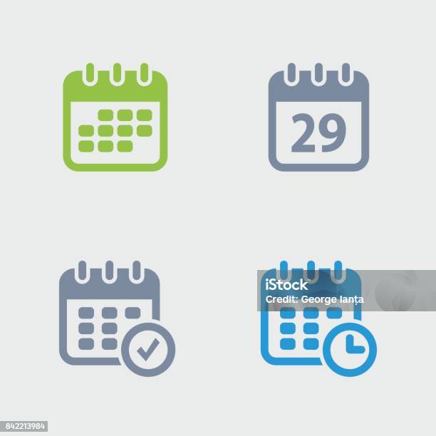 Ilustración de Calendarios Iconos De Granito y más Vectores Libres de Derechos de Calendario - Calendario, Ícono, Organizador personal