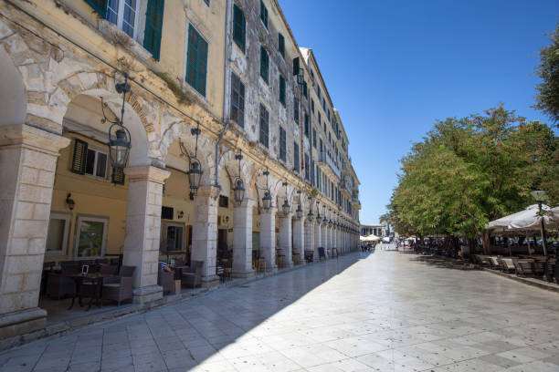 istock Large promenade in Old Corfu Town 842216760