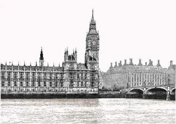 Vector illustration of houses of parliament