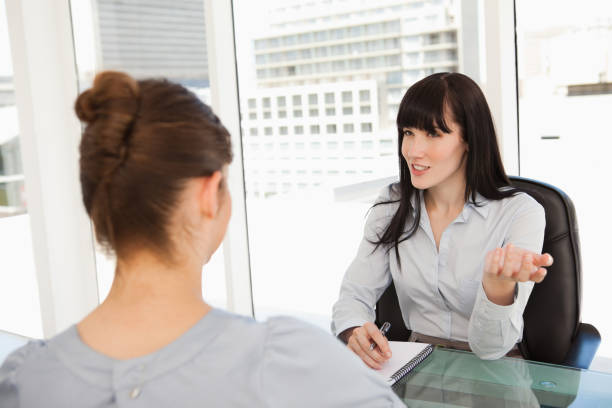 istock Business woman interviews a potential new employee 842223502