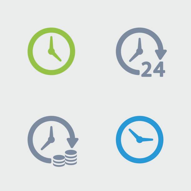 Clocks & Time - Granite Icons A set of 4 professional, pixel-perfect icons designed on a 32x32 pixel grid. zoning out stock illustrations