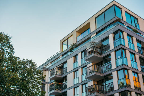 istock modern building with steel balcony 842227674
