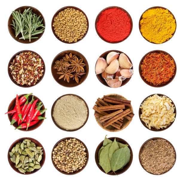 istock Set of various spices isolated on white. 842231706