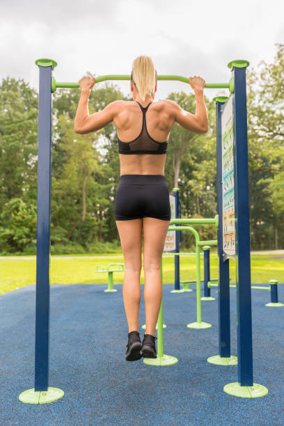 istock Young fit female working out in the park. 842231820
