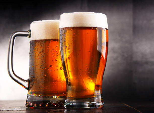 istock Composition with two glasses of beer 842238538