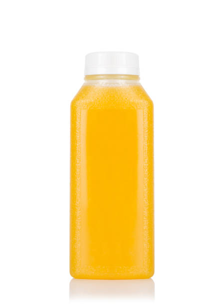 istock One bottle orange juice with white background 842238706