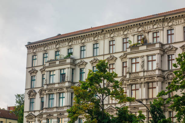 istock white apartment building with ornaments 842241374
