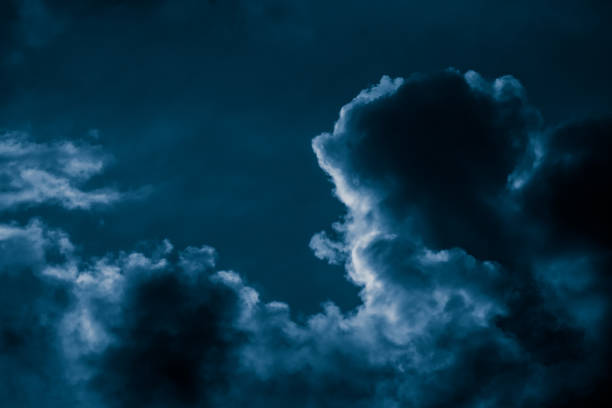 istock Magnificent storm clouds in the evening sky. High contrast dramatic scenery. 842241672