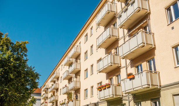 istock yellow apartment building in berlin 842244398