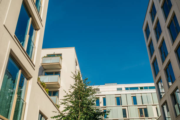 istock modern apartment houses with copy space sky in the middle 842244570