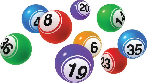 Vector illustration of Bingo Lottery Balls