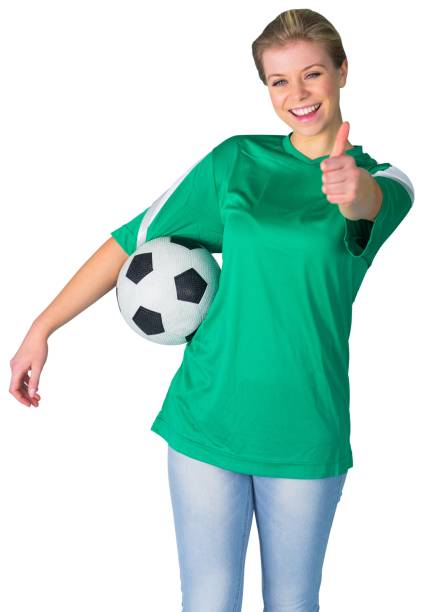 istock Happy football fan in green 842247192