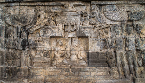 istock Borobudur Temple Relief, at Borobudur Temple Magelang Central Java Indonesia 842248074