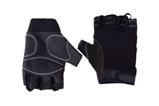 istock Pair of athletic gloves isolated on white background 842250900