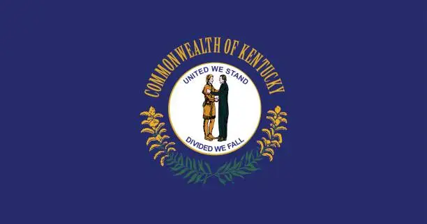 Vector illustration of Kentucky State Flag