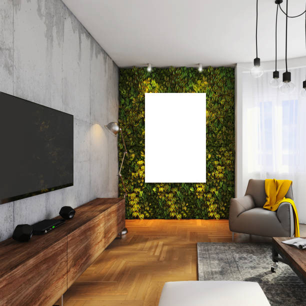 istock Modern hipster apartment interior with poster frame 842256866